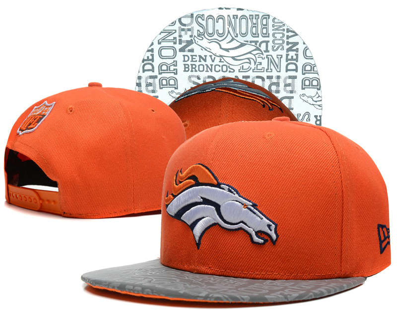 Denver Broncos 2014 Draft Reflective Orange Snapback Hat SD 0613